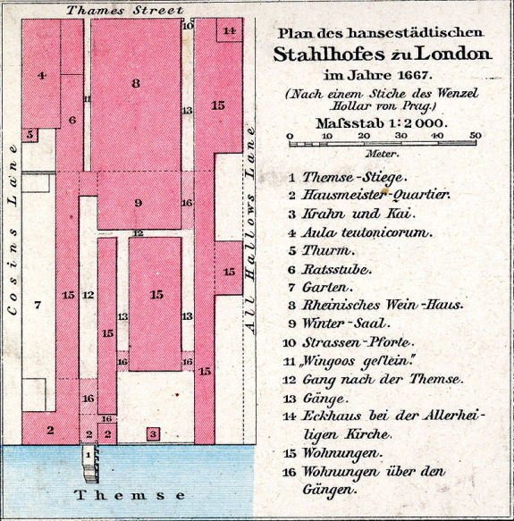 Steelyard plan 1667