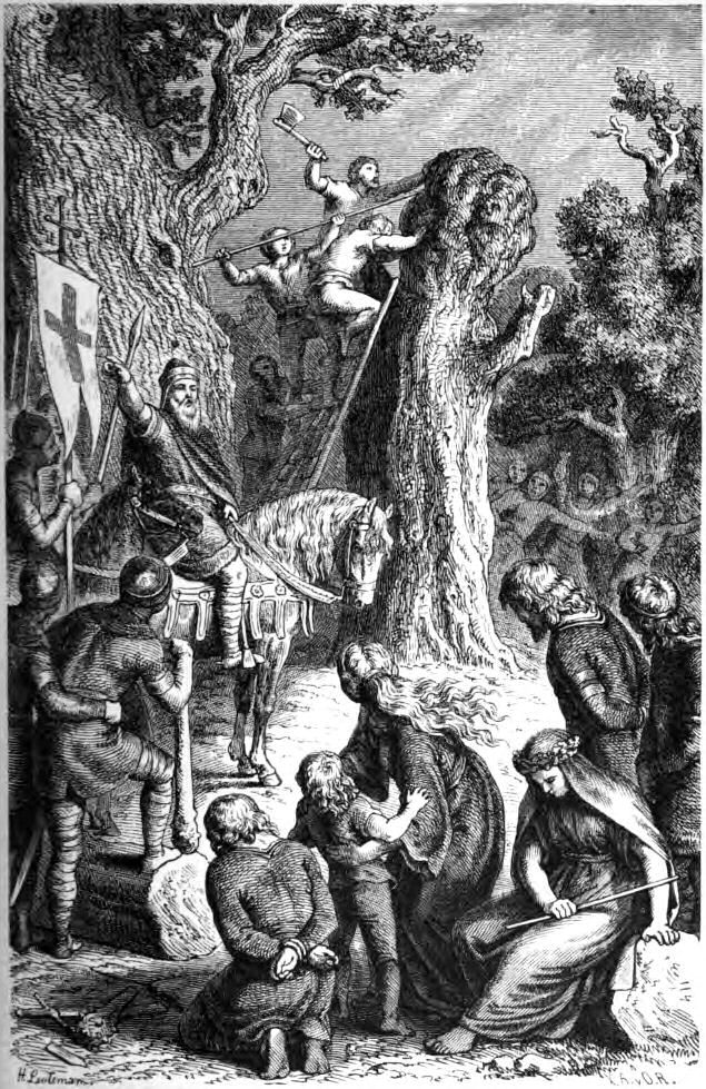 Charlemagne destroys the Irminsul