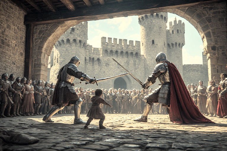 Gawain fights Bran de Lis