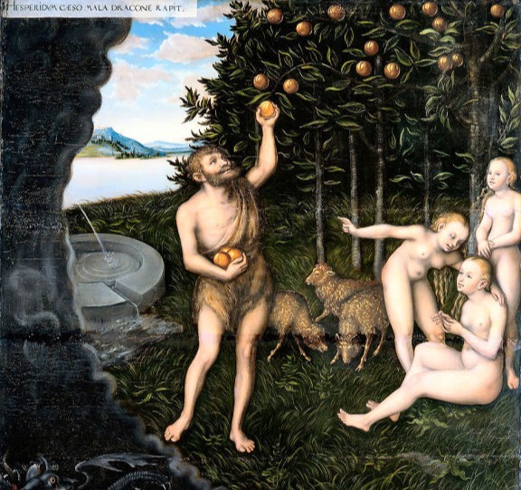Hercules steals the Apples of the Hesperides