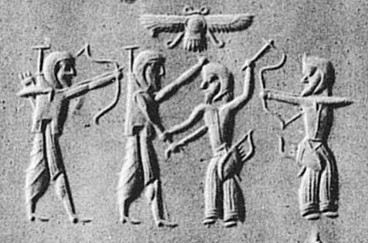 Achaemenid soldiers against Scythians