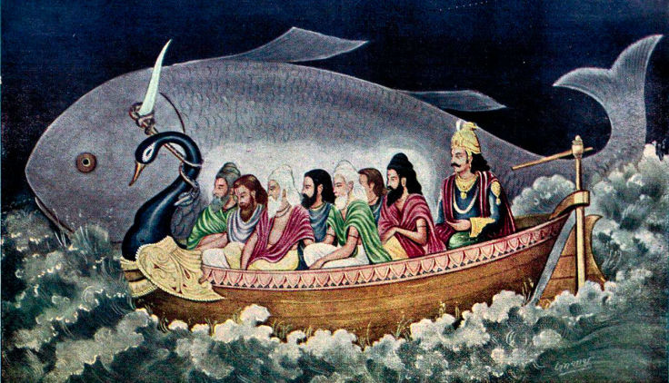 The fish avatara of Vishnu