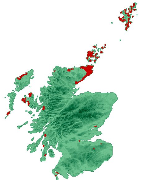 Map of Broch distribution