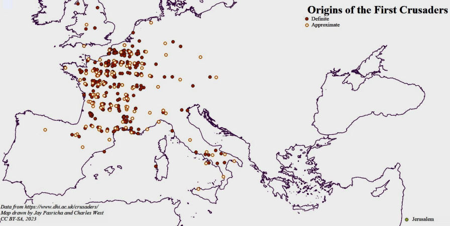 Origins of the first Crusaders