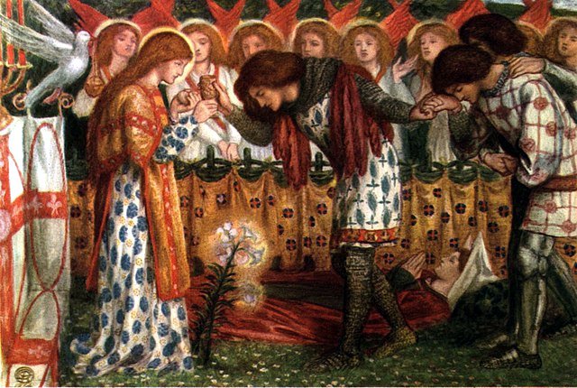 How Sir Galahad, Sir Bors and Sir Percival were Fed with the Sanc Grael